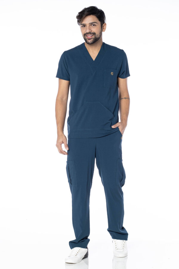 Scrub Masculino Element Charme na cor Azul Petróleo