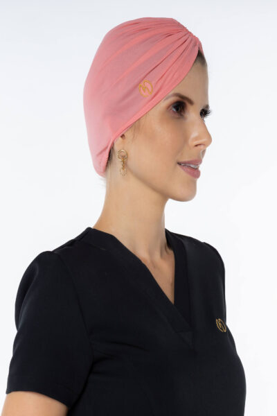 Touca Malha Rosa