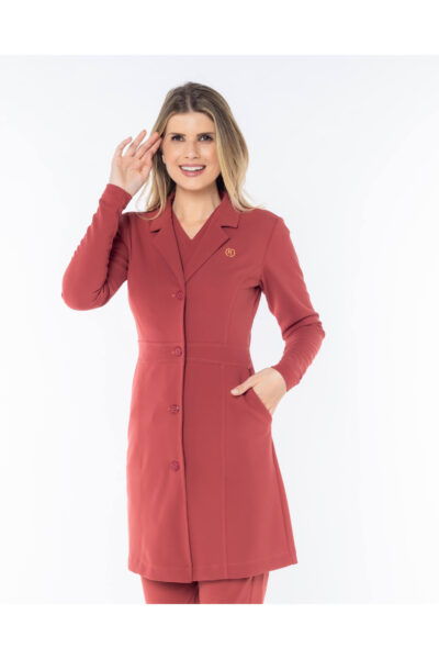 Jaleco Feminino Barcelona cor terra cota