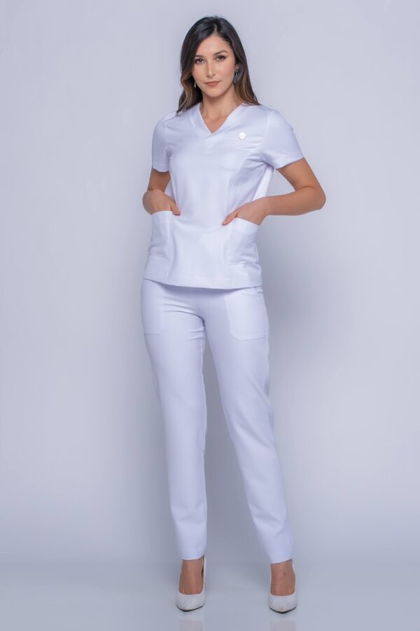 Scrub Alfaiataria Feminino Prime 2 na cor Branco