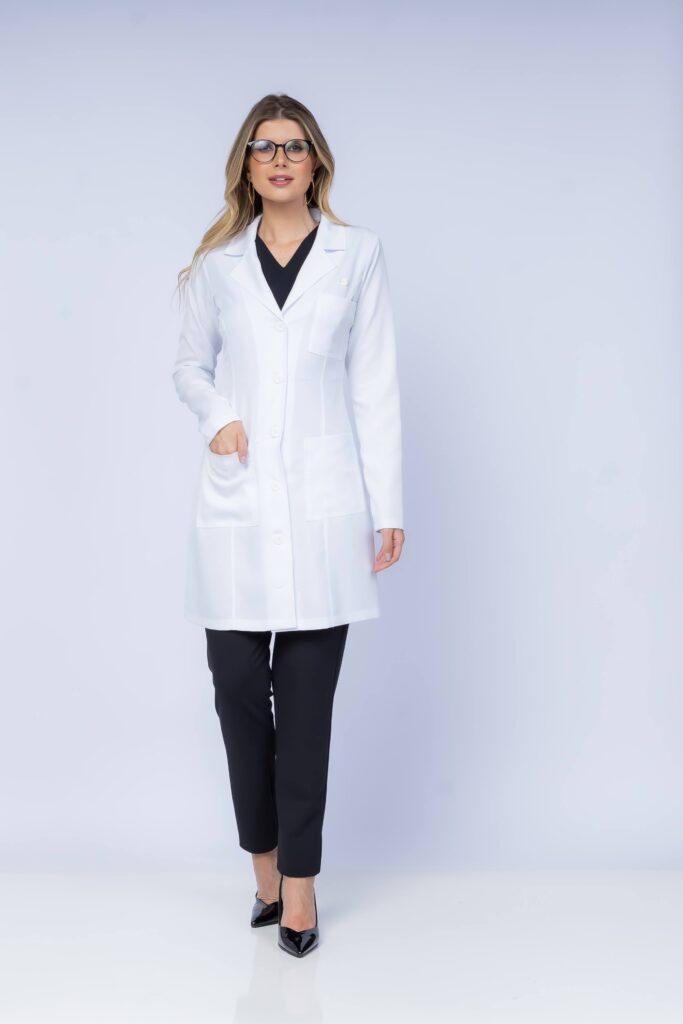 Jaleco Prime Liso na cor Branco