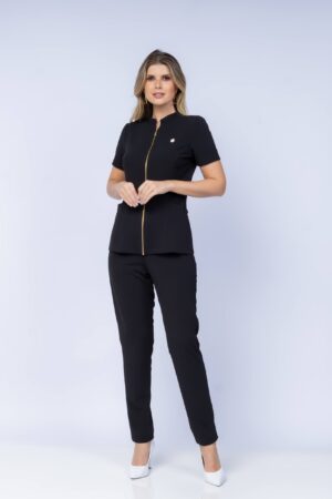 Scrub Barcelona Ziper Cor Preto