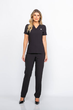 Scrub Feminino Crep Charme Cor Preto