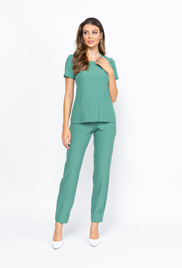 Scrub Crep New Luanda na cor Verde Oliva