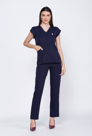 Scrub Miran Liso Cor Azul Marinho