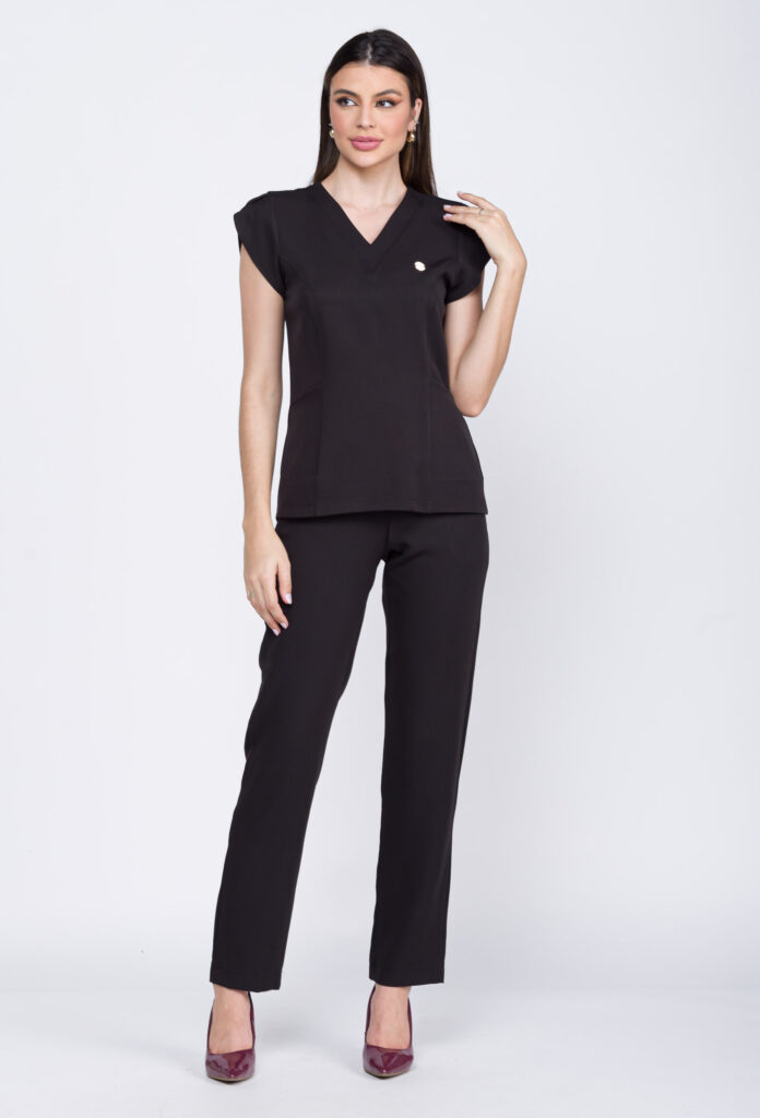 Scrub Miran Liso na cor Preto