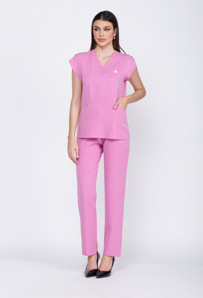 Scrub Barbie Liso na cor Rosa