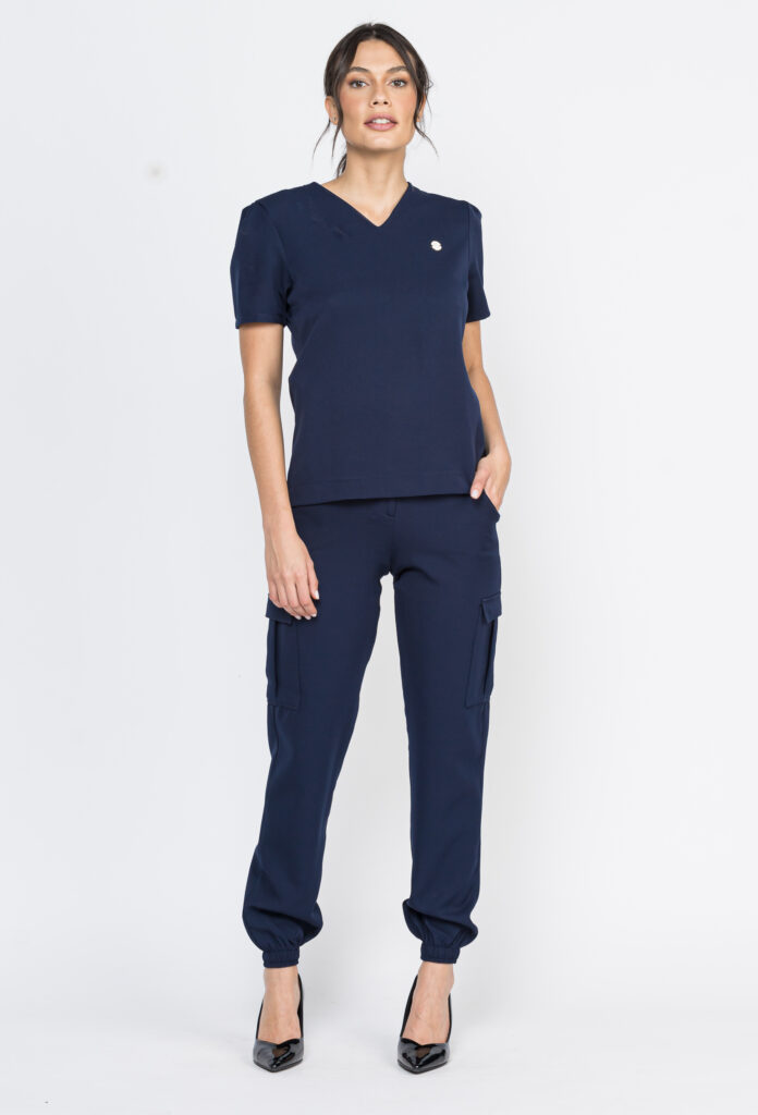 Scrub Feminino Miran Luxo na cor Azul Marinho