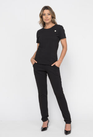 Scrub Malha Crepe Span Cor Preto