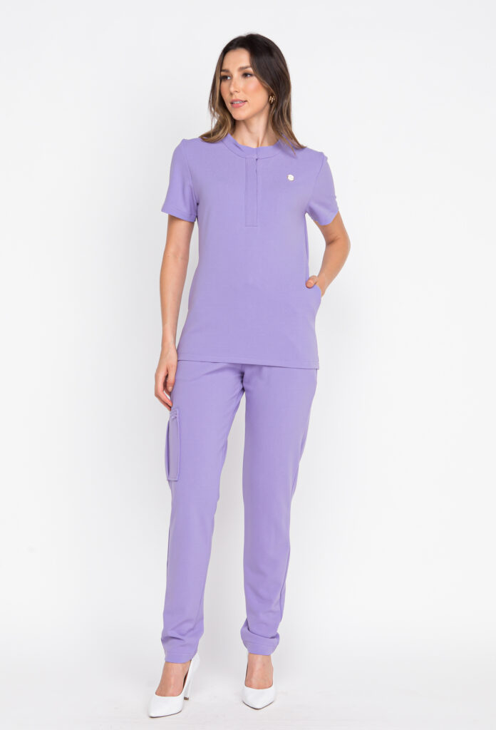 Scrub Malha Crepe Span Casual na cor Lilás