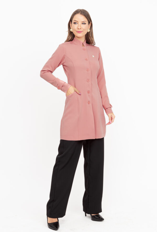 Jaleco Ultra Span na cor Rose