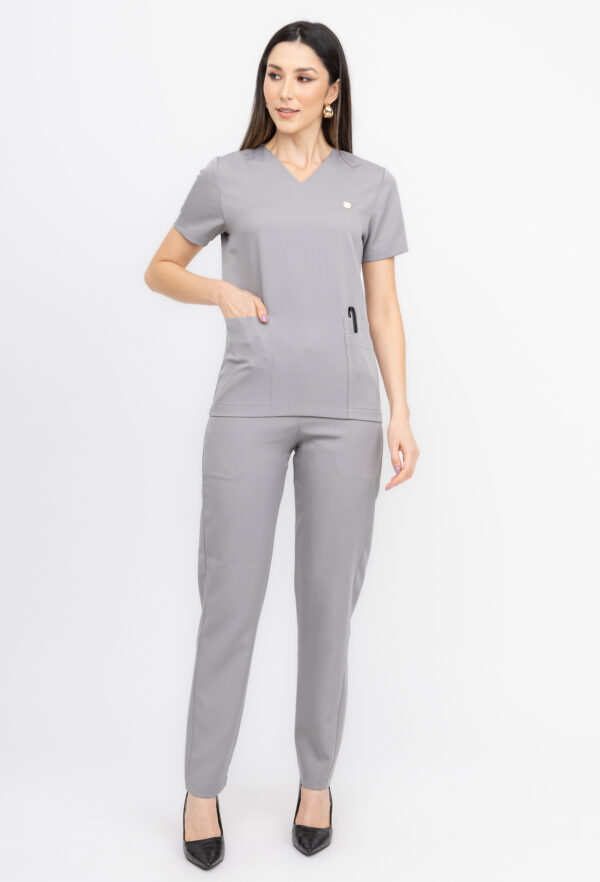 Scrub Ultra Span 3 Pocket na cor Cinza
