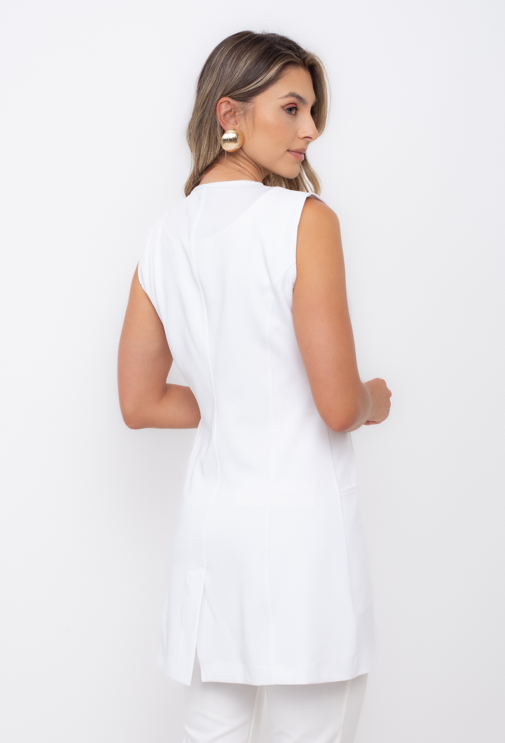 Jaleco Sem Manga Sem Gola - Imagem 5