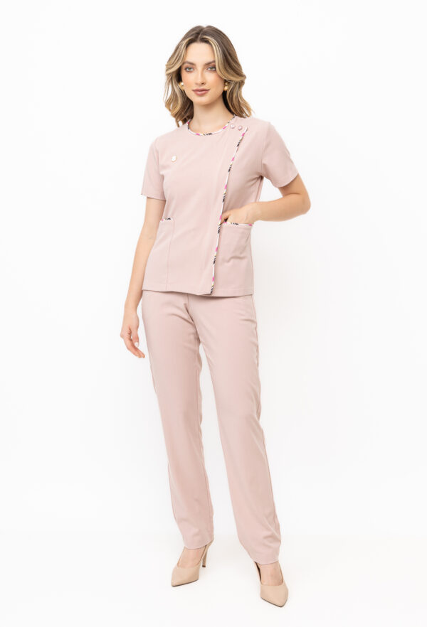 Scrub Zíper Cord Transpassado Element na cor Nude