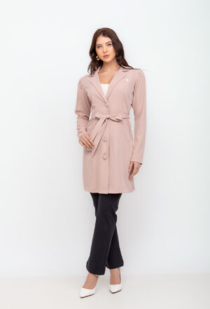 Jaleco Elastic com cinto Cor Rose