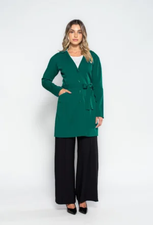 Jaleco Elastic com cinto cor verde