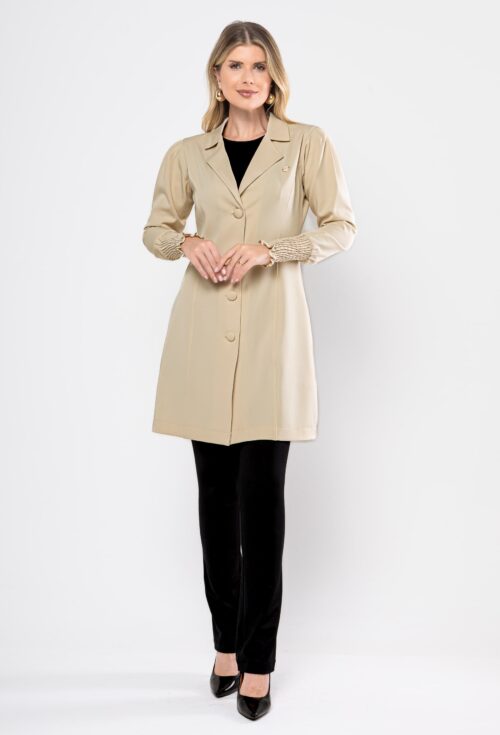 Jaleco Elastic Elegante cor creme