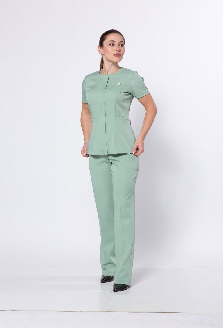 Scrub Elastic Zíper na cor Verde