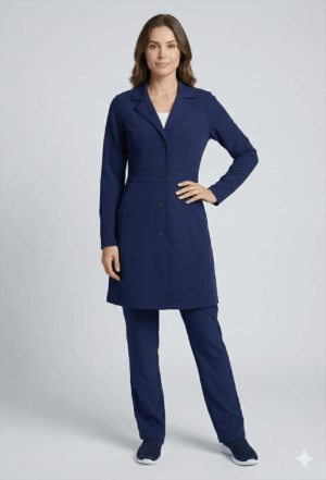 Jaleco Feminino Barcelona Cor Azul Marinho