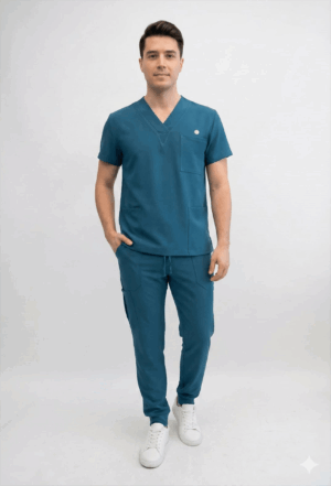 Scrub Masculino Prime Cor Azul Petróleo