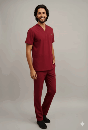 Scrub Masculino Element Clássico Cor Bordô