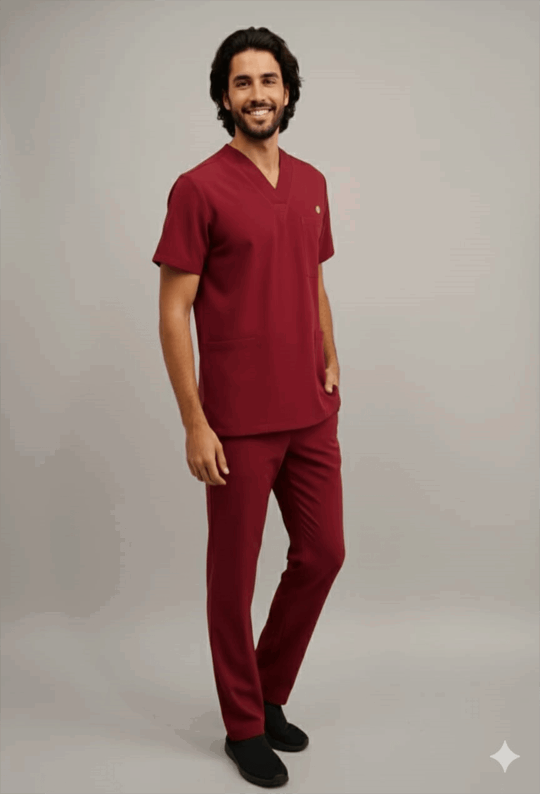 Scrub Masculino Element Clássico na cor Bordô