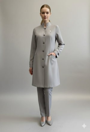 Jaleco Elastic Genova Cor Cinza