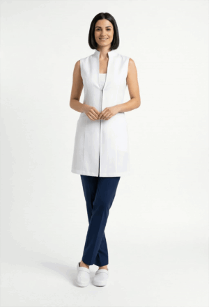 Jaleco Sem Manga Genova Cor Branco