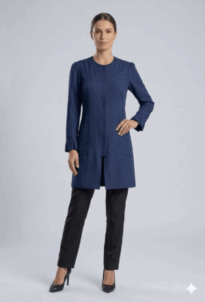 Jaleco Zíper Versátil Cor Azul Marinho