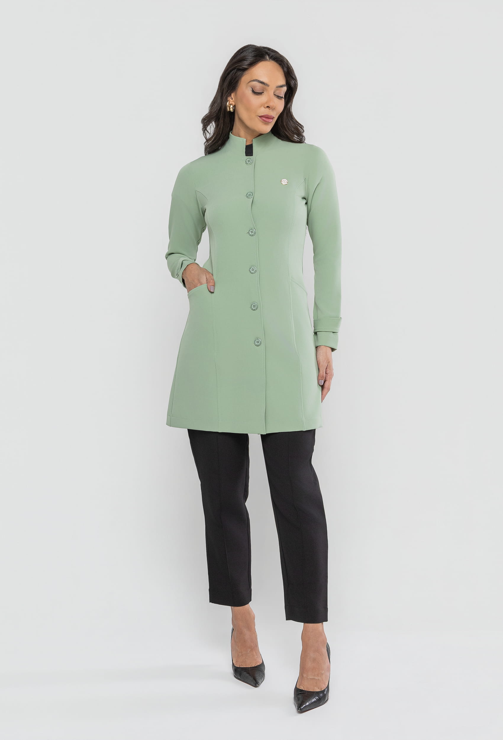 Jaleco Elastic Genova Cor Verde