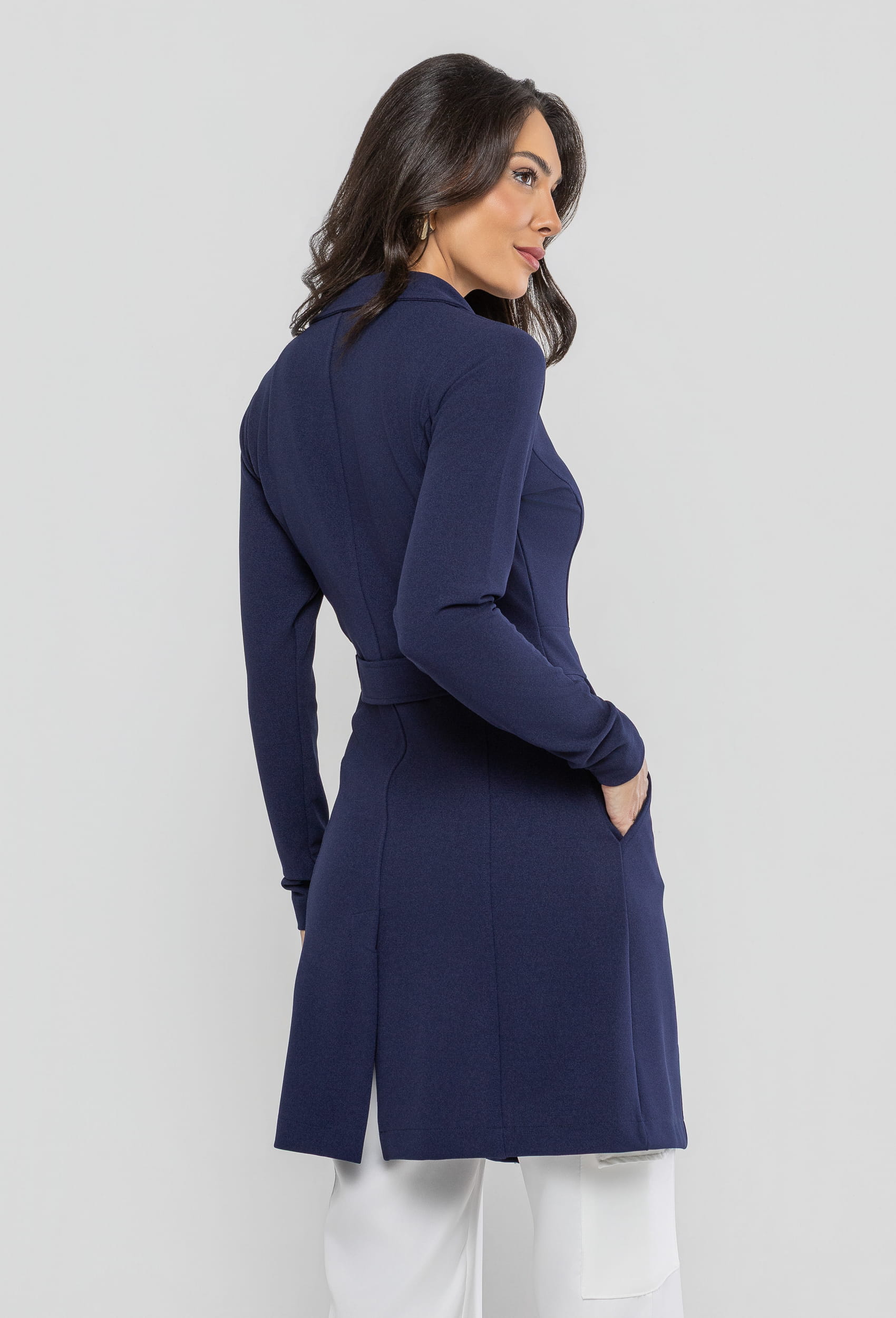 Jaleco Feminino Barcelona Cor Azul Marinho - Imagem 7