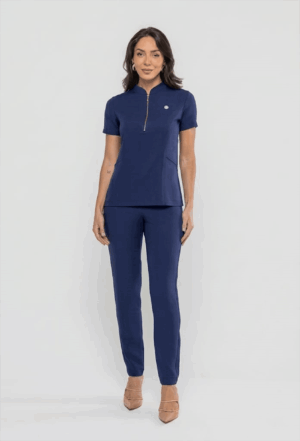 Scrub Prime Style Ziper Azul Marinho