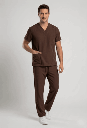 Scrub Masculino Genova Cor Marrom